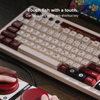 8Bitdo Retro Wireless Bluetooth Tri-Mode Mechanical Keyboard, Red Keyboard, Grey Keyboard