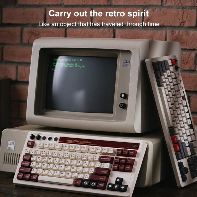 8Bitdo Retro Wireless Bluetooth Tri-Mode Mechanical Keyboard, Red Keyboard, Grey Keyboard