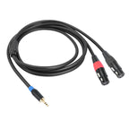 TC195BUXK107RE 3.5mm Male to Dual XLR 3pin Female Audio Cable, 1m, 2m, 3m