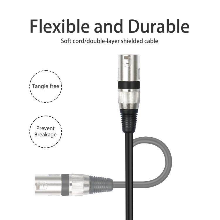 TC145BK55 6.35mm 1/4 TRS Male to XLR 3pin Male Microphone Cable, 1m, 2m, 3m, 5m, 10m