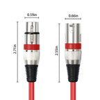10pcs / Set XLR 3pin Male to Female Audio Cable, Length: 1m
