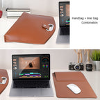 Waterproof PU Laptop Handbag Inner Bag for 12-14 inch Laptop