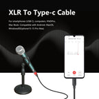 TY03RE Type-C Male to XLR Female Audio Cable for Dynamic Microphone, 1m, 2m, 3m