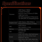 ONE-NETBOOK OneXPlayer X1 10.95 inch Handheld Game Console, Windows 11 AMD Ryzen 7 8840U, 32GB+1TB, 32GB+2TB, 64GB+4TB