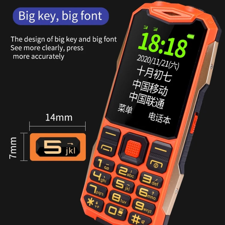 K1+ 4G Elder Rugged Phone, 2.6 inch, 1500mAh Battery, LED Flashlight, Network: 4G, Dual SIM, SOS, EU Plug, US Plug, UK Plug