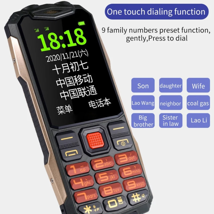 K1+ 4G Elder Rugged Phone, 2.6 inch, 1500mAh Battery, LED Flashlight, Network: 4G, Dual SIM, SOS, EU Plug, US Plug, UK Plug