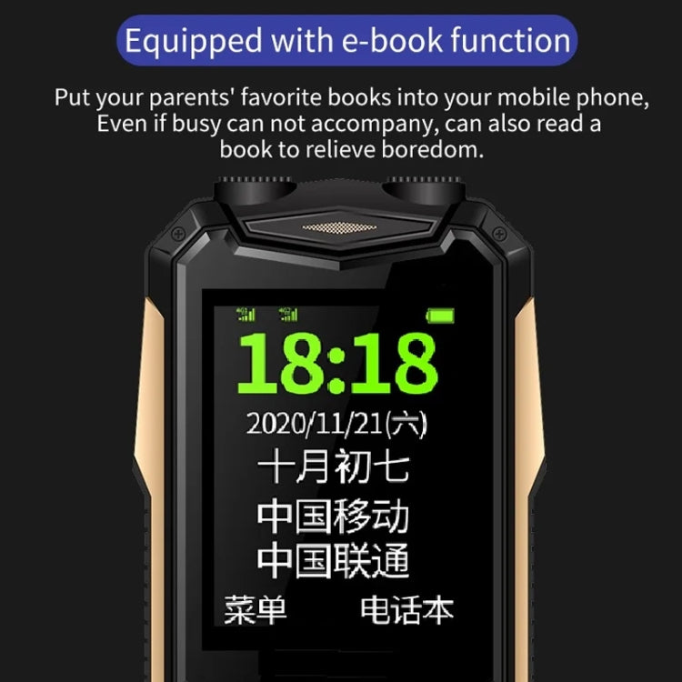 K1+ 4G Elder Rugged Phone, 2.6 inch, 1500mAh Battery, LED Flashlight, Network: 4G, Dual SIM, SOS, EU Plug, US Plug, UK Plug