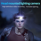 D7 1080P Head-mounted Lighting Camera LED Motion Sensor Video Recording Lighting Camera, D7
