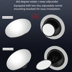3R 3R-050 Car Rear View Mirror Auxiliary Mirror Car Adjustable Round Blind Spot Mirror, 3R-050