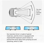3R 3R-123 Car Suction Cup Curved Wide Angle Rear View Mirror, 3R-123