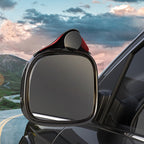 3R 3R-157 2 in 1 Car Auxiliary HD Blind Spot Mirror with Carbon Fiber Texture Rain Shield, Round Shape, Oval Shape