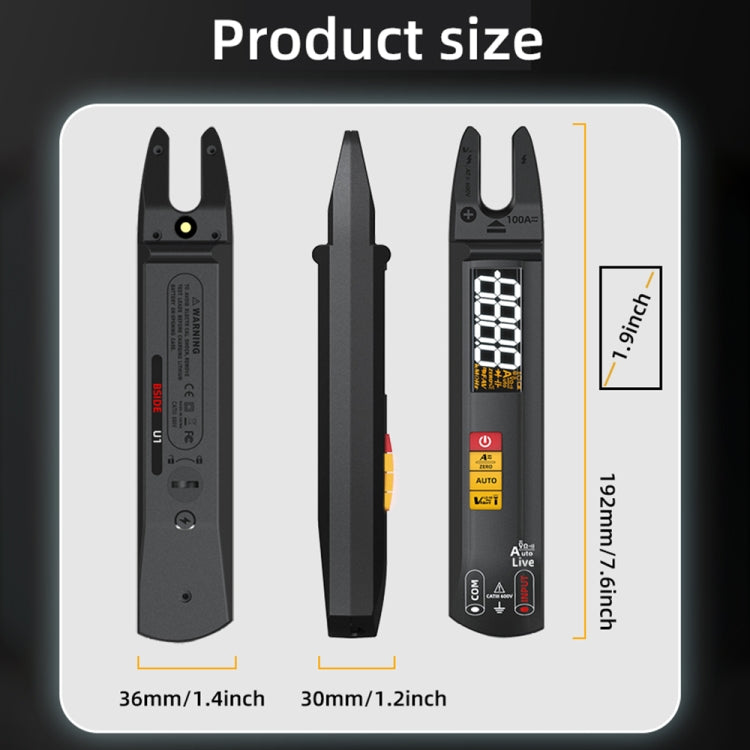 BSIDE U0 AC / DC Clamp Meter Electric Pen Current Digital Multimeter, U0