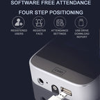 Realand F100 4.3 inch Capacitive Touch Screen Face Fingerprint Card Attendance Machine, F100