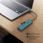 Onten UC123+ USB-C / Type-C to HDTV Multi-function HUB Docking Station with Button, UC123+ (Grey), UC123+ (Green)
