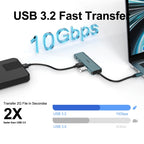 Onten UC622 10Gbps USB-C / Type-C to 2 x USB + 2 x USB-C / Type-C 4 in 1 HUB Docking Station, UC622