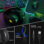 SoulBytes S20 RGB Light Gaming Headset with Mic, S20