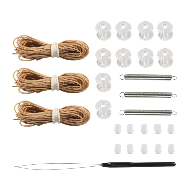 27pcs / Set RV / Yacht Pleated Shade Accessories Pull Cord Double Wheel Plug Spring