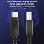 USB-C / Type-C3.1 to USB3.0 Male Square Port Printer Extension Data Cable, Type-C3.1 to USB3.0 Male, 1m
