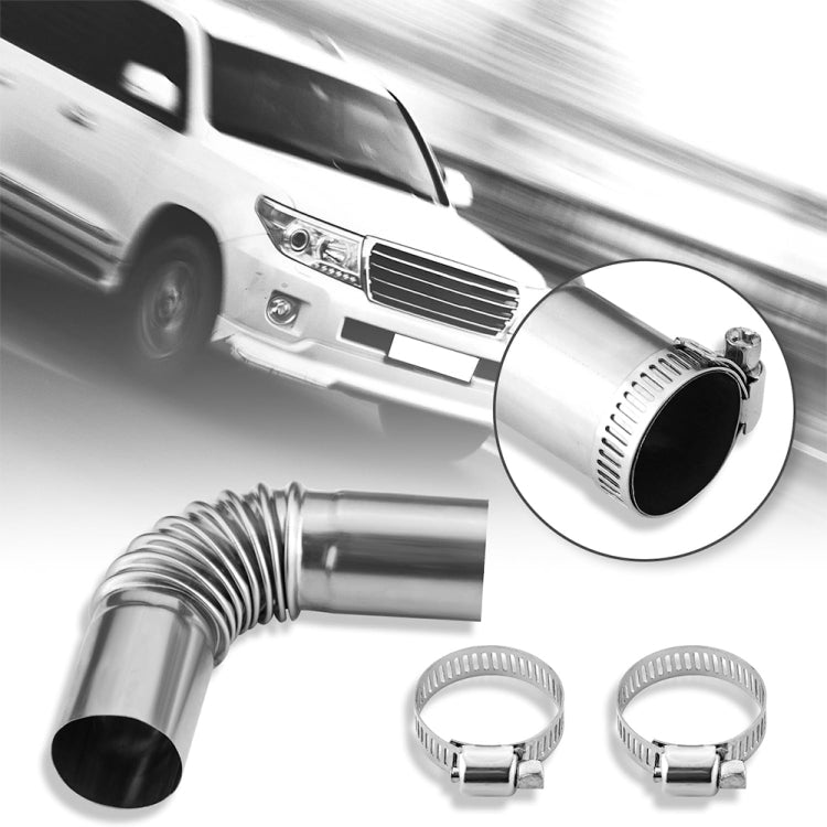 Car Parking Heater 13cm Elbow Stainless Steel Threaded Exhaust Tube Connector, 13CM