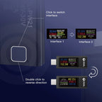 2UUL Charging Mate Type-C Mini Charging Detector with Bidirectional Current Test, Charging Detector