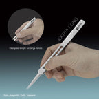 2UUL Non-magnetic Stainless Stencil Tweezers with Holes, TW21, TW22
