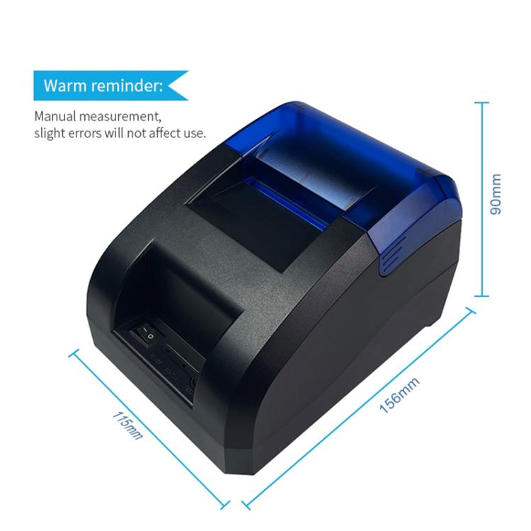 POS-5890U 58mm USB+Bluetooth Thermal Receipt Printer, EU Plug, US Plug