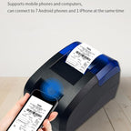POS-5890U 58mm USB+Bluetooth Thermal Receipt Printer, EU Plug, US Plug