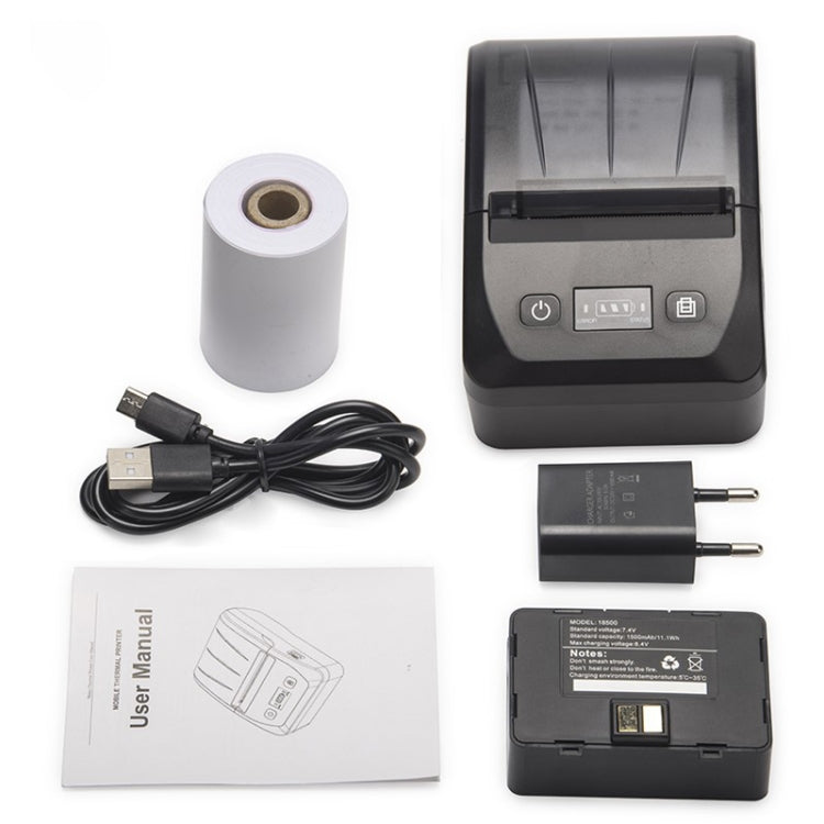 BT-581 58mm USB-C/Type-C + Bluetooth Portable Thermal Printer, EU Plug, US Plug