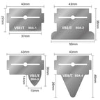 BEST VBST-80A 8 in 1 Stainless Steel Multipurpose Magnetic Double-sided Glue Removal Scraper Set