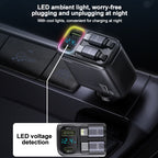 Yesido Y63 4 in 1 117W USB-C / Type-C+USB Multifunctional Retractable Dual Line Digital Display Car Fast Charger