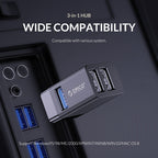 ORICO MINI-U32 3 in 1 USB Interface ABS Plastic Mini HUB Adapter, MINI-U32