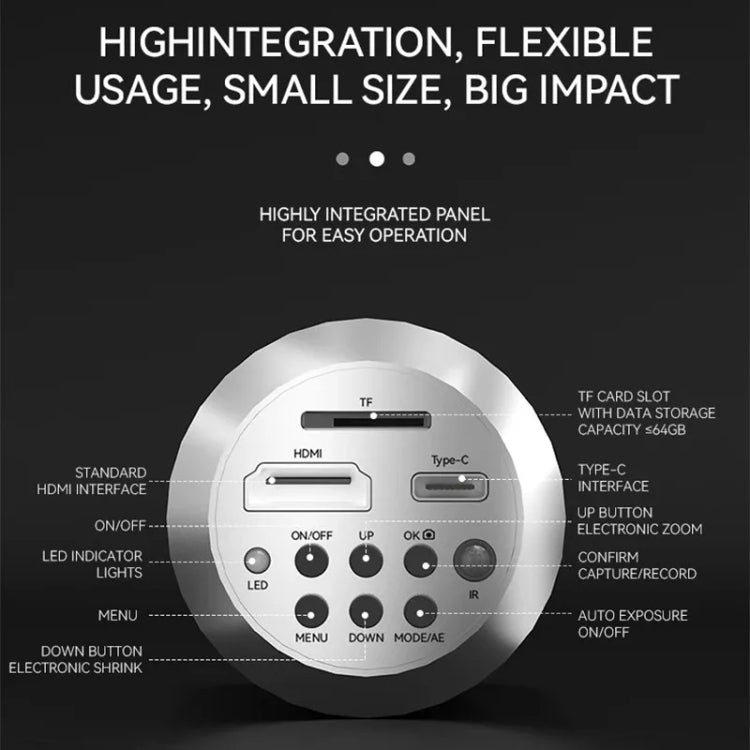 LUOWEI LW-GK20 UHD 1080P / 2K Microscope Camera with 5X Digital Zoom & Custom Storage, LW-GK20
