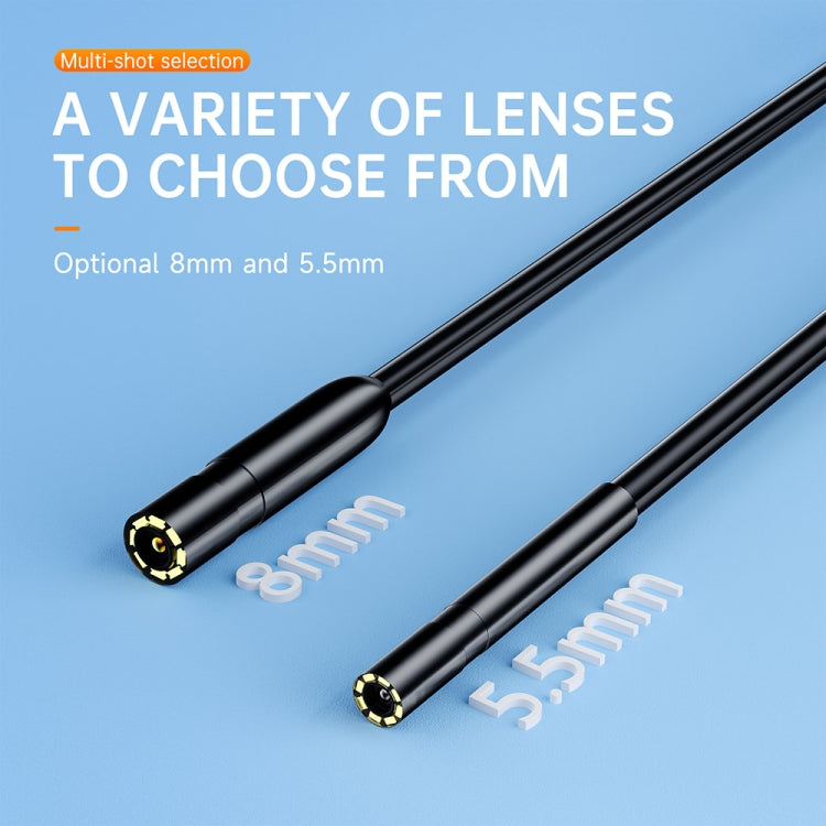 AN112 2 in 1 USB-C / Type-C + 8 Pin Interface 8mm HD Industry Endoscope, 1m Soft Tube, 2m Soft Tube, 3.5m Soft Tube, 5m Soft Tube, 10m Soft Tube, 1m Hard Tube, 2m Hard Tube, 3.5m Hard Tube, 5m Hard Tube, 10m Hard Tube