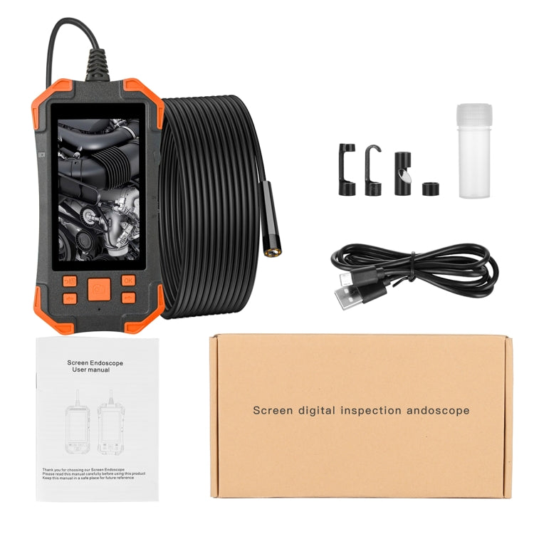 T20 4.3 inch IPS Screen 3.9mm Single Camera IP67 Waterproof Hard Cable Digital Endoscope, 1m, 2m, 3.5m, 5m