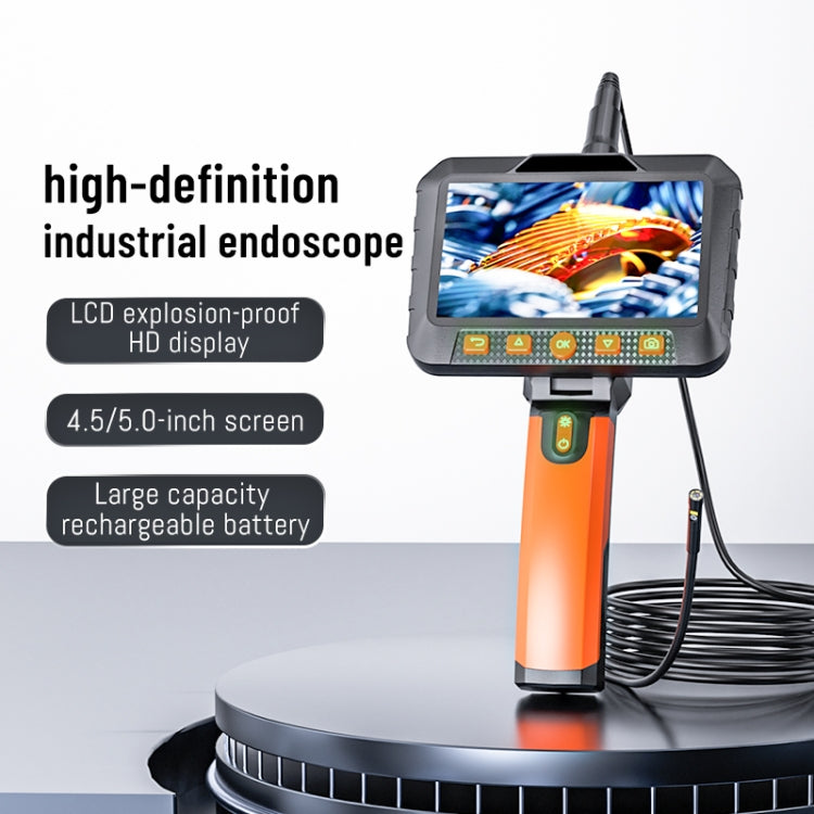 T27 5 inch IPS Color Screen 3.9mm Single Camera Handheld Hard Cable HD Industrial Endoscope, 1m, 2m, 3.5m, 5m