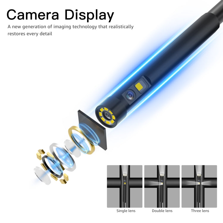 T29 5 inch IPS Screen 5.5mm Single Lens IP67 Waterproof Industrial Endoscope With Bracket, 1m, 2m, 3.5m, 5m, 10m
