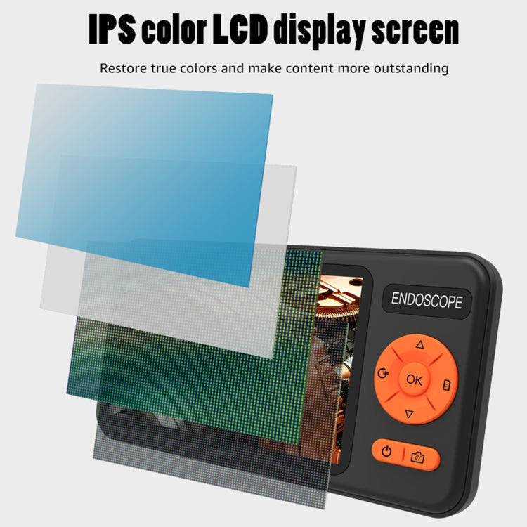 T29 5 inch IPS Screen 5.5mm Dual Lens IP67 Waterproof Industrial Endoscope With Bracket, 1m, 2m, 3.5m, 5m