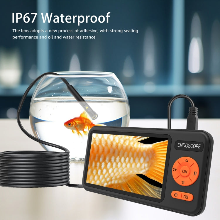 T29 5 inch IPS Screen 5.5mm Dual Lens IP67 Waterproof Industrial Endoscope With Bracket, 1m, 2m, 3.5m, 5m