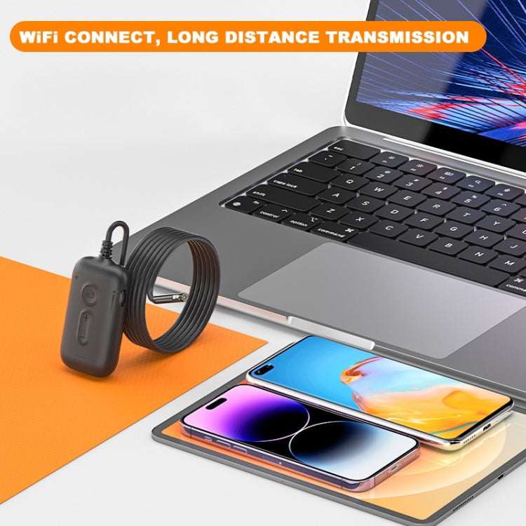 Y15 8mm Single Camera WiFi Connected Hard Cable HD Industrial Endoscope, 1m, 2m, 3.5m, 5m, 10m