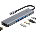 BYL-2319 5 in 1 USB-C / Type-C to USB3.0+USB-C / Type-C+HDTV Multi-function Docking Station, BYL-2319