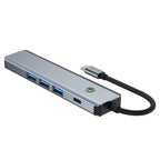 BYL-2319 5 in 1 USB-C / Type-C to USB3.0+USB-C / Type-C+HDTV Multi-function Docking Station, BYL-2319