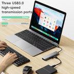 BYL-2319 5 in 1 USB-C / Type-C to USB3.0+USB-C / Type-C+HDTV Multi-function Docking Station, BYL-2319