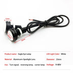 10pcs 23mm 1.5W DC12V Motorcycle Eagle Eye Light Double Lens Strobe Light, DC12V (White Light), DC12V (Red Light), DC12V (Yellow Light)