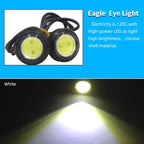 10pcs 23mm 1.5W DC12V Motorcycle Eagle Eye Light Double Lens Strobe Light, DC12V (White Light), DC12V (Red Light), DC12V (Yellow Light)