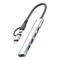 5 in 2 Multi-function HUB Adapter, USB-C / Type-C + 8 Pin, USB-C / Type-C + USB-A
