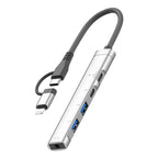 5 in 2 Multi-function HUB Adapter, USB-C / Type-C + 8 Pin, USB-C / Type-C + USB-A