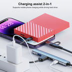 5 in 2 Multi-function HUB Adapter, USB-C / Type-C + 8 Pin, USB-C / Type-C + USB-A
