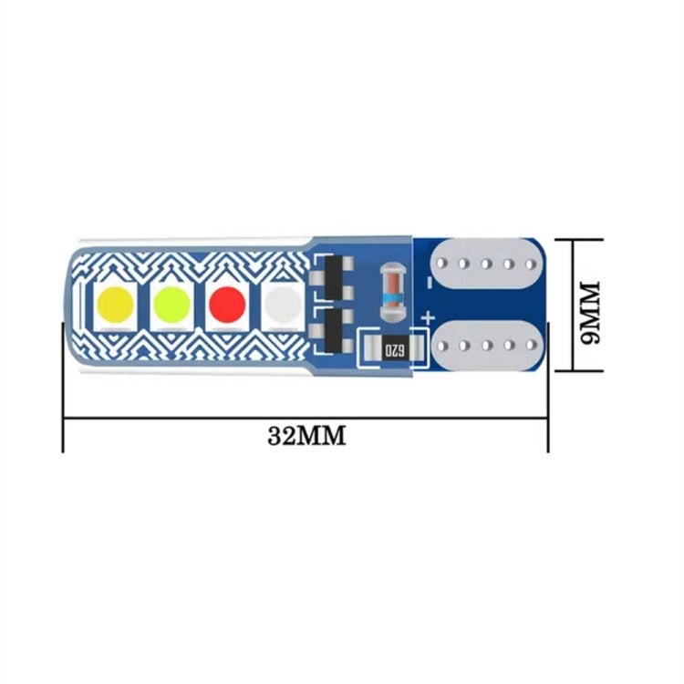 4pcs/Pack T10 3030 Lamp Beads 8SMD Car Clearance Lights License Plate Light, T10
