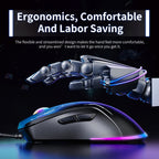ONIKUMA CW917 RGB 3600DPI Wired Mouse, CW917 Wired Mouse