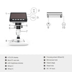 0-40mm 1080P 4.3 inch LCD Screen Mobile Phone Repair Industry HD Electron Didital Microscope